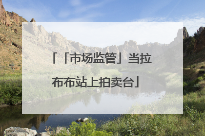「市场监管」当拉布布站上拍卖台