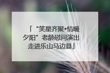 “笑星齐聚•情暖夕阳”老龄慰问演出走进乐山马边县