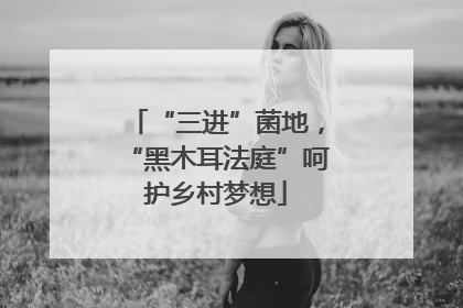 “三进”菌地，“黑木耳法庭”呵护乡村梦想