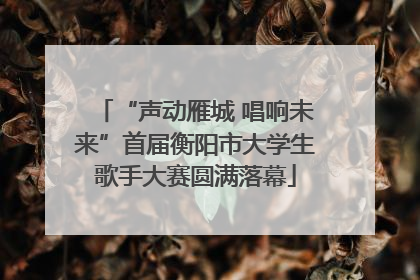 “声动雁城 唱响未来”首届衡阳市大学生歌手大赛圆满落幕
