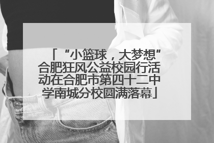 “小篮球，大梦想”合肥狂风公益校园行活动在合肥市第四十二中学南城分校圆满落幕