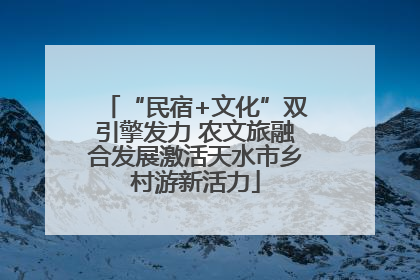 “民宿+文化”双引擎发力 农文旅融合发展激活天水市乡村游新活力