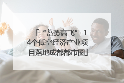 “蓄势高飞” 14个低空经济产业项目落地成都都市圈