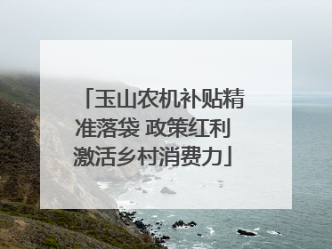 玉山农机补贴精准落袋 政策红利激活乡村消费力