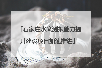 石家庄水文测报能力提升建设项目加速推进