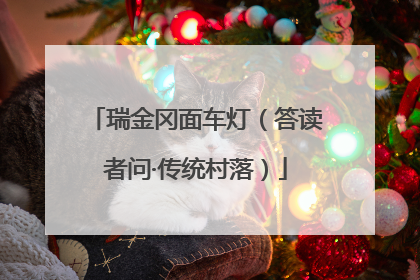 瑞金冈面车灯（答读者问·传统村落）