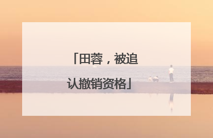 田蓉，被追认撤销资格