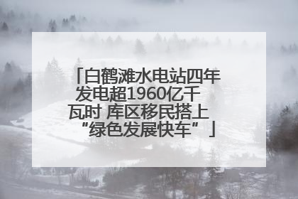 白鹤滩水电站四年发电超1960亿千瓦时 库区移民搭上“绿色发展快车”