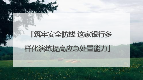 筑牢安全防线 这家银行多样化演练提高应急处置能力