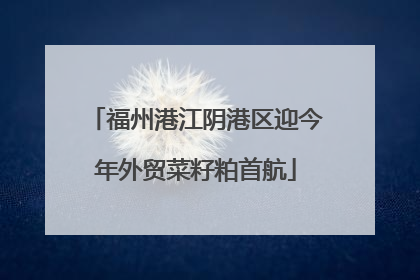 福州港江阴港区迎今年外贸菜籽粕首航