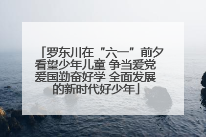 罗东川在“六一”前夕看望少年儿童 争当爱党爱国勤奋好学 全面发展的新时代好少年