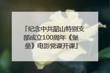 纪念中共韶山特别支部成立100周年《堡垒》电影党课开课