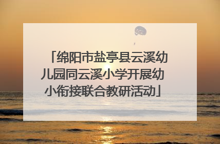 绵阳市盐亭县云溪幼儿园同云溪小学开展幼小衔接联合教研活动