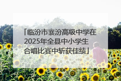 临汾市襄汾高级中学在2025年全县中小学生合唱比赛中斩获佳绩