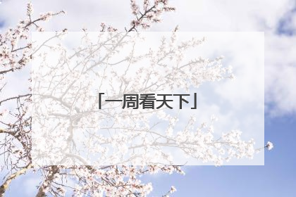 一周看天下