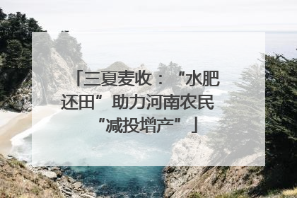 三夏麦收：“水肥还田”助力河南农民“减投增产”