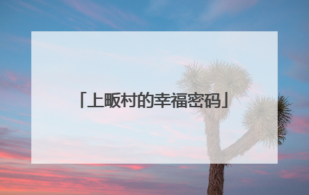 上畈村的幸福密码