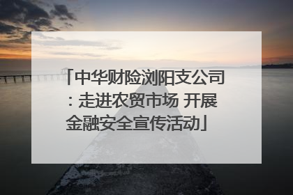中华财险浏阳支公司：走进农贸市场 开展金融安全宣传活动