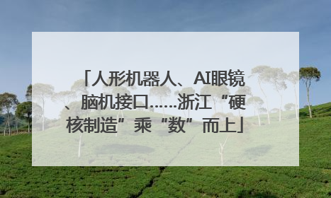 人形机器人、AI眼镜、脑机接口……浙江“硬核制造”乘“数”而上