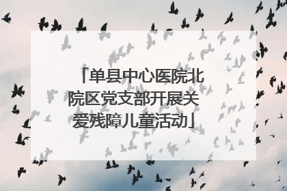 单县中心医院北院区党支部开展关爱残障儿童活动
