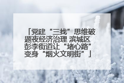 党建“三找”思维破题夜经济治理 滨城区彭李街道让“堵心路”变身“烟火文明街”