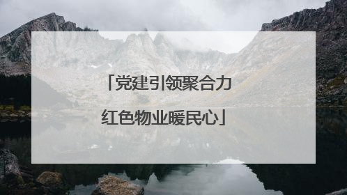 党建引领聚合力 红色物业暖民心