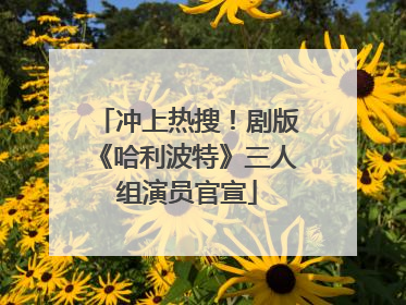 冲上热搜！剧版《哈利波特》三人组演员官宣