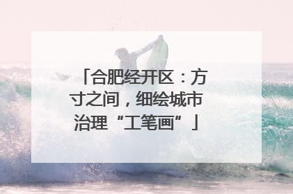 合肥经开区：方寸之间，细绘城市治理“工笔画”