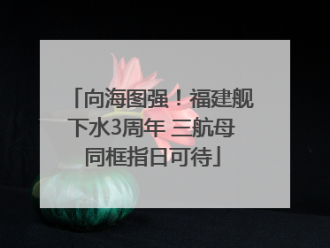 向海图强！福建舰下水3周年 三航母同框指日可待