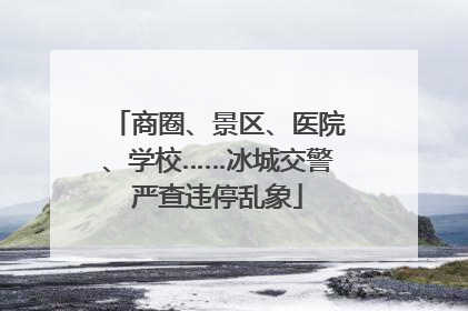商圈、景区、医院、学校……冰城交警严查违停乱象