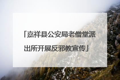 嘉祥县公安局老僧堂派出所开展反邪教宣传