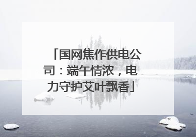 国网焦作供电公司：端午情浓，电力守护艾叶飘香