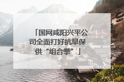 国网咸阳兴平公司全面打好抗旱保供“组合拳”