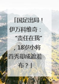 国足出局！伊万科维奇：“责任在我”，18岁小将首秀却成遮羞布？