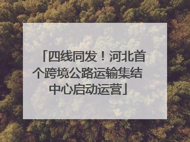 四线同发！河北首个跨境公路运输集结中心启动运营