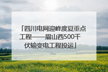 四川电网迎峰度夏重点工程——眉山西500千伏输变电工程投运