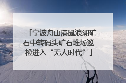 宁波舟山港鼠浪湖矿石中转码头矿石堆场巡检进入“无人时代”