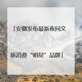 安徽发布最新夜间文旅消费“明星”品牌