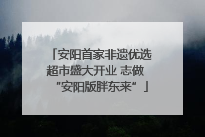 安阳首家非遗优选超市盛大开业 志做“安阳版胖东来”