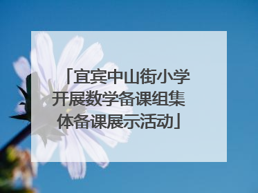 宜宾中山街小学开展数学备课组集体备课展示活动