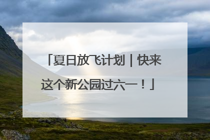 夏日放飞计划｜快来这个新公园过六一！