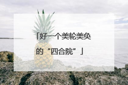 好一个美轮美奂的“四合院”