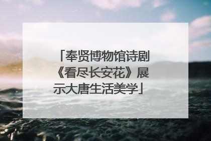 奉贤博物馆诗剧《看尽长安花》展示大唐生活美学
