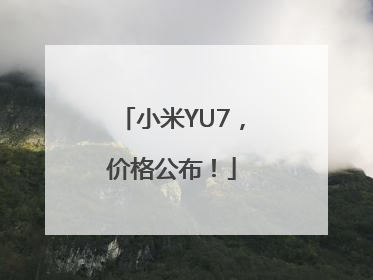 小米YU7，价格公布！