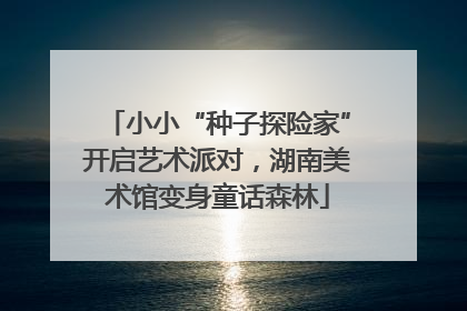 小小“种子探险家”开启艺术派对，湖南美术馆变身童话森林