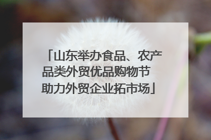 山东举办食品、农产品类外贸优品购物节 助力外贸企业拓市场