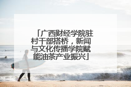 广西财经学院驻村干部搭桥，新闻与文化传播学院赋能油茶产业振兴