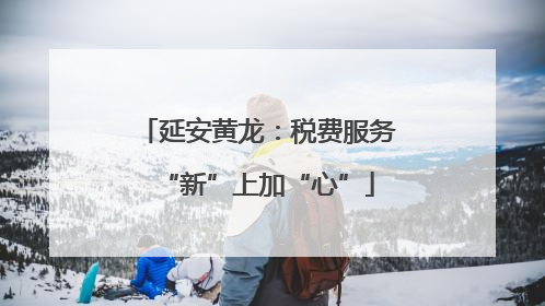 延安黄龙：税费服务“新”上加“心”