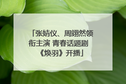 张婧仪、周翊然领衔主演 青春话题剧《焕羽》开播