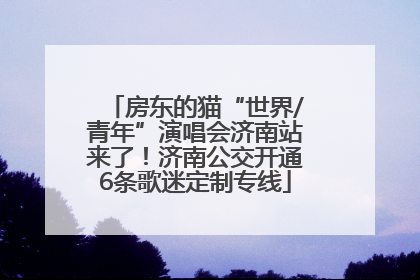 房东的猫“世界/青年”演唱会济南站来了！济南公交开通6条歌迷定制专线